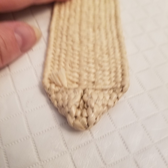 Womens Braided Belt Beige Cotton Golf  Sz  33-35. 1.5 Inch Wide - Picture 2 of 7